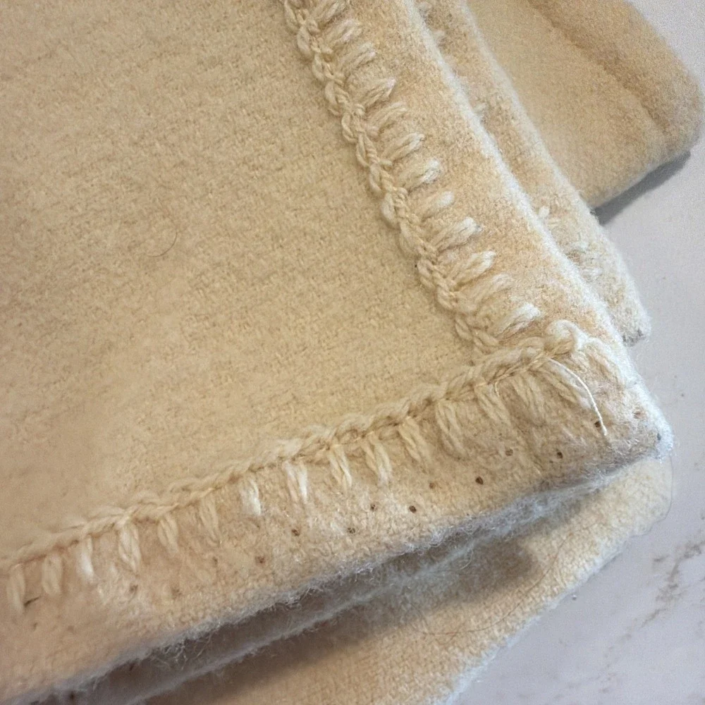 Faribault Mill Commission By American Blossom Linens 100% Wool Blanket  Queen